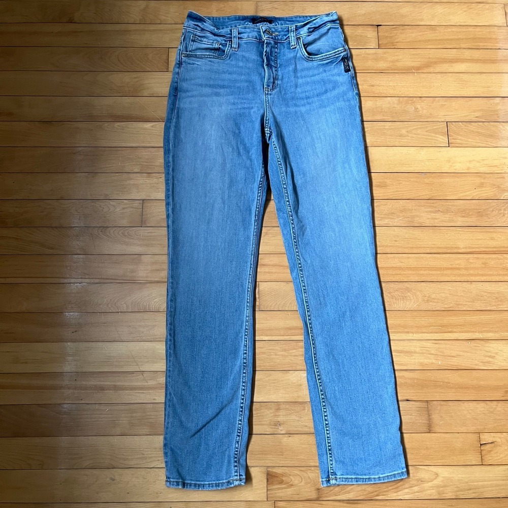 Silver Jeans Co Avery Straight High Rise Medium Wash Denim Jeans W30 L31